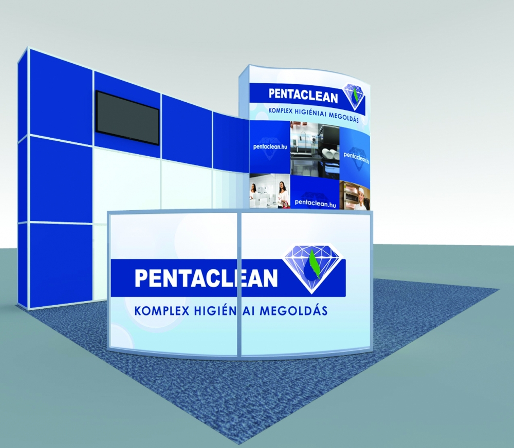 PentaClean arculatának készítése, Kiállítás dekor